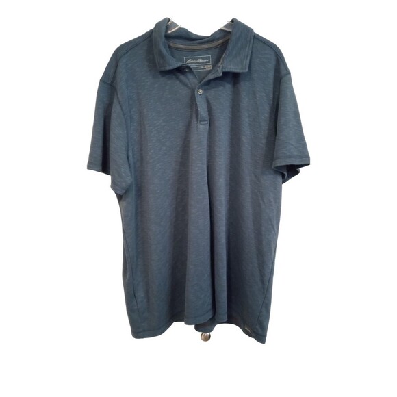 Eddie Bauer Other - Eddie Bauer Blue active Modal blend button collar‎ tee